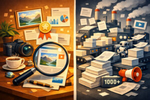 Sisällöntuotanto tekoälyllä – laatu vai määrä