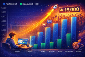 Tekoälysisällöllä nollasta 18 000 näyttökertaan 7 kuukaudessa